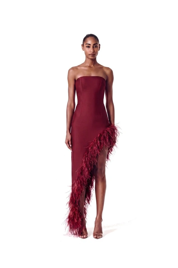 Vestido Raquel Plumas