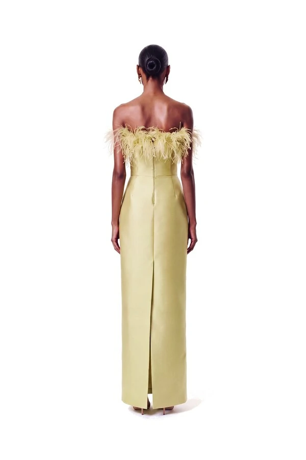 Vestido New Alba Longo Plumas Top
