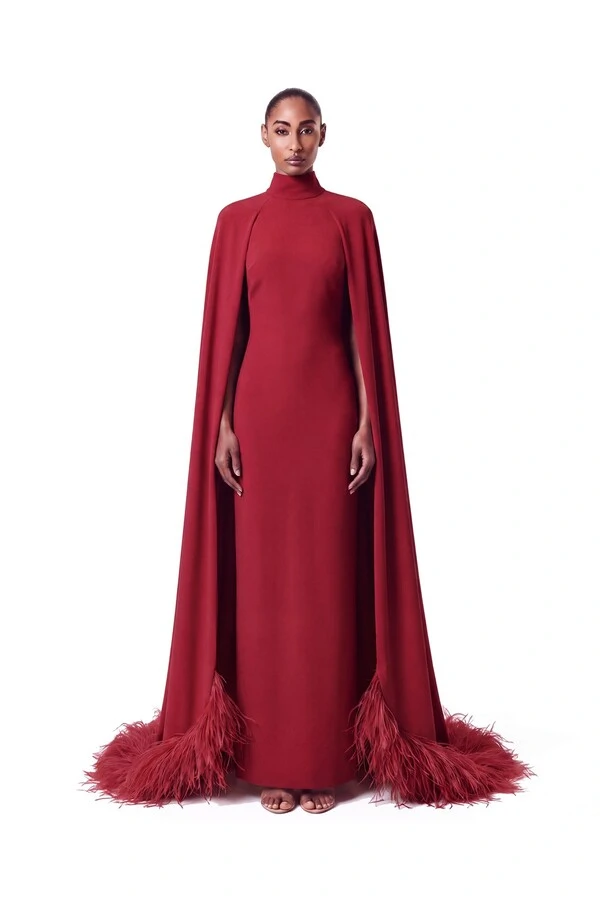 Vestido Morgana Plumas