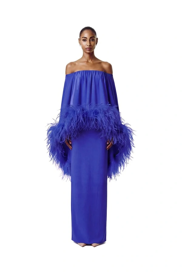Vestido Versalhes Plumas