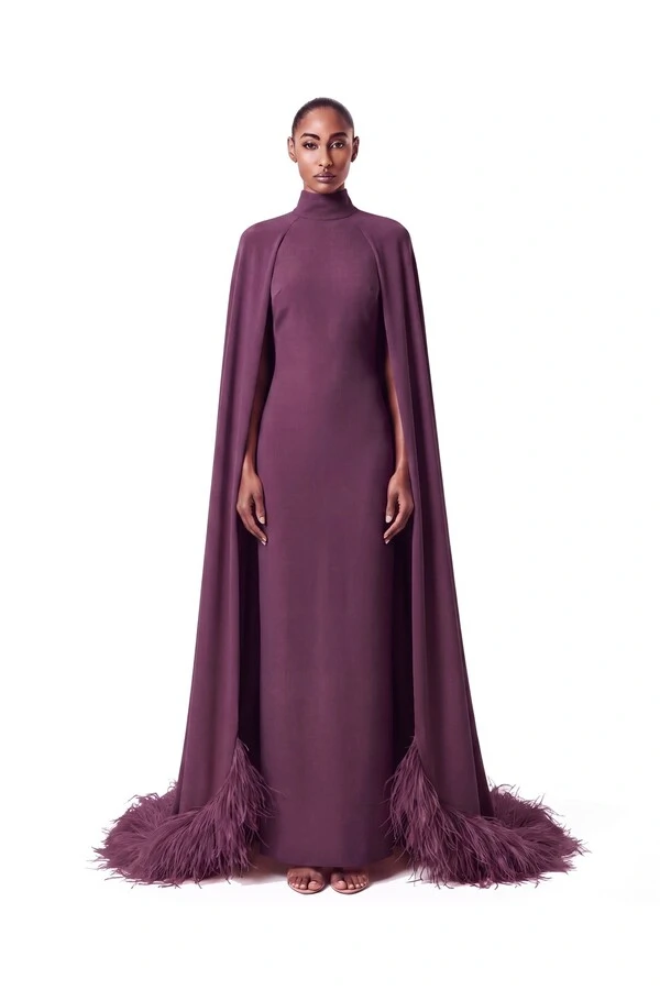 Vestido Morgana Plumas