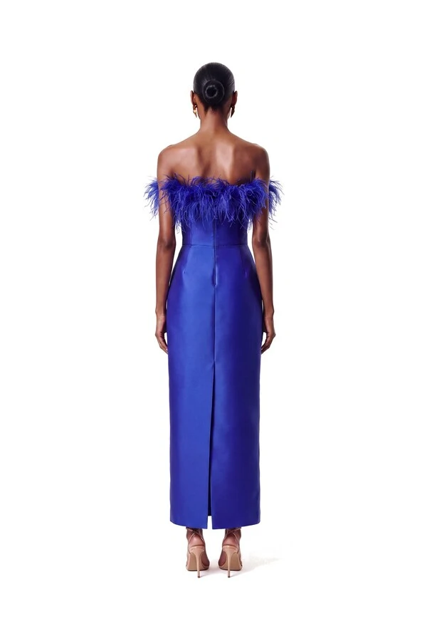 Vestido New Alba Midi Plumas Top