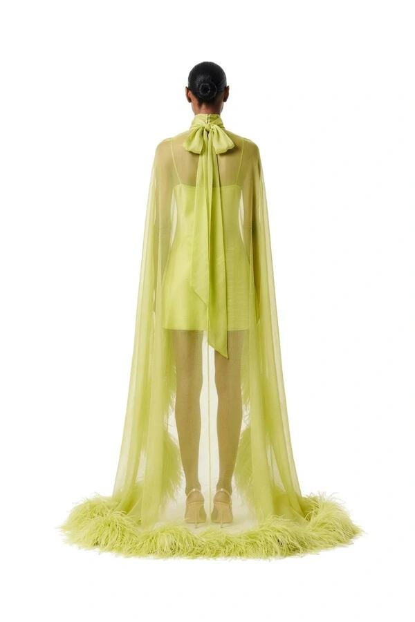 Vestido Fênix Mullet Plumas
