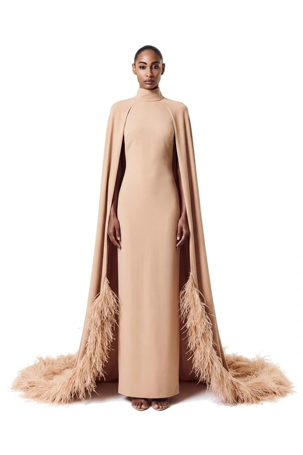 Vestido Morgana Plumas