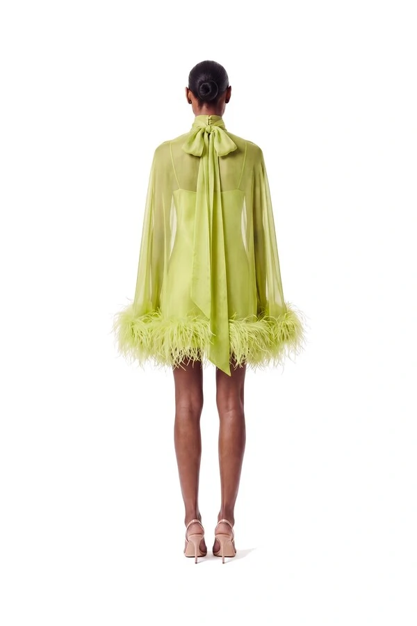 Vestido Fênix Curto Plumas