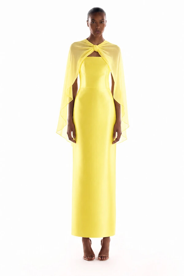 Vestido Alba Midi Com Capa PE