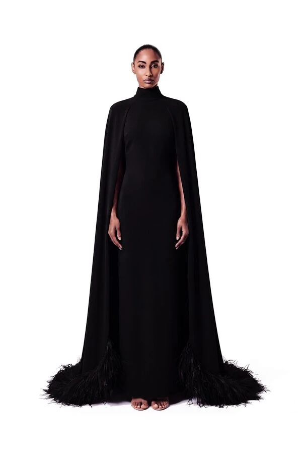 Vestido Morgana Plumas