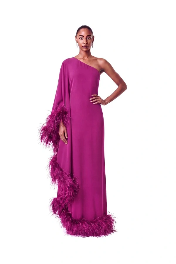 Vestido Florença Plumas