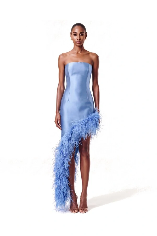 Vestido New Ana Plumas