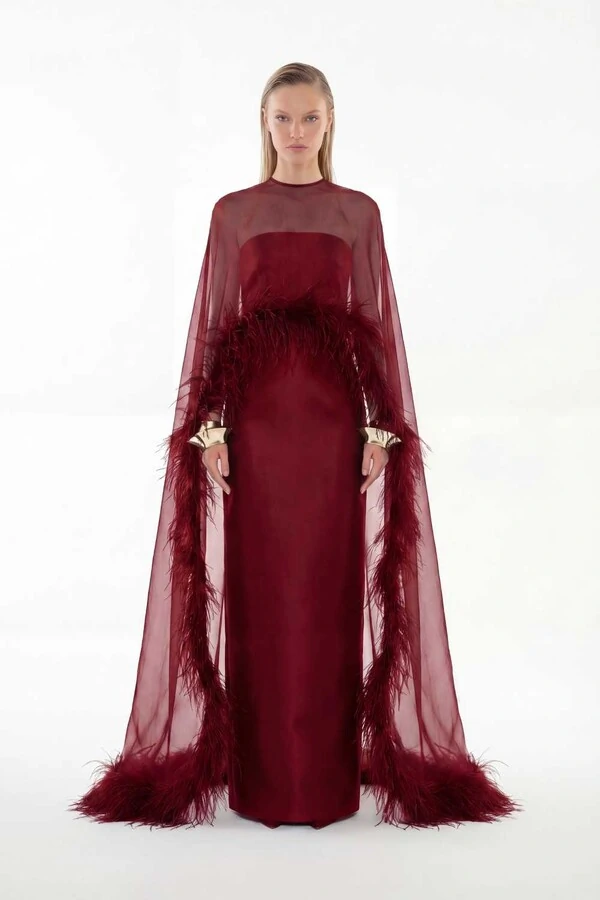 Vestido Alba com Capa Longo