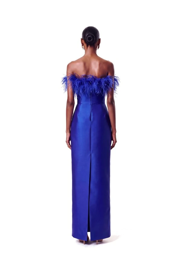 Vestido New Alba Longo Plumas Top