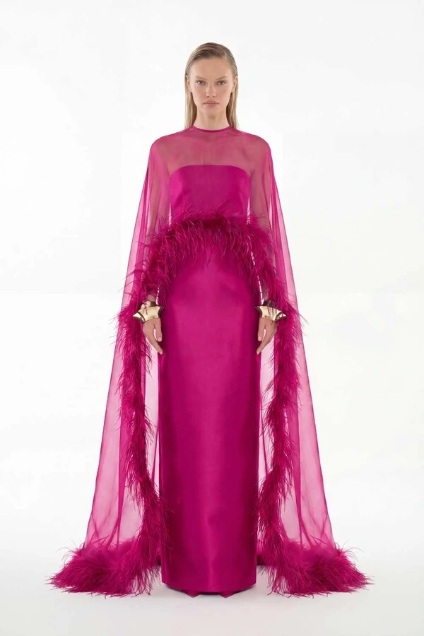 Vestido Alba com Capa Longo