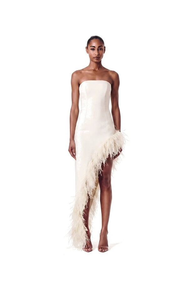 Vestido Raquel Plumas