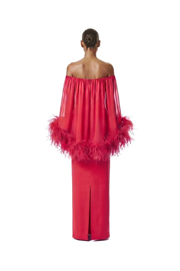 Vestido Versalhes Plumas