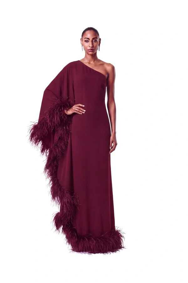 Vestido Florença Plumas