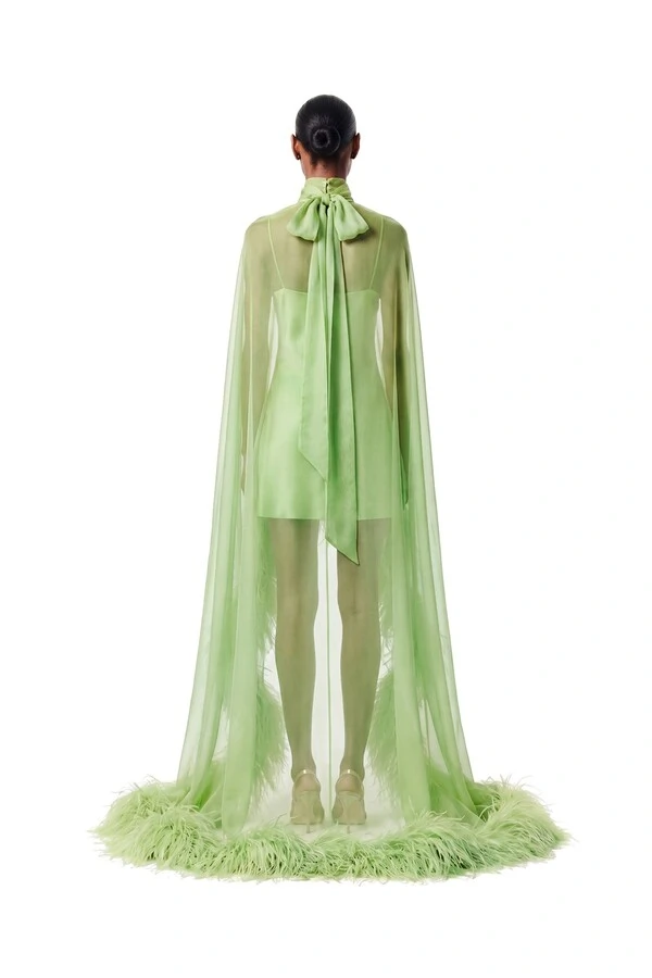 Vestido Fênix Mullet Plumas
