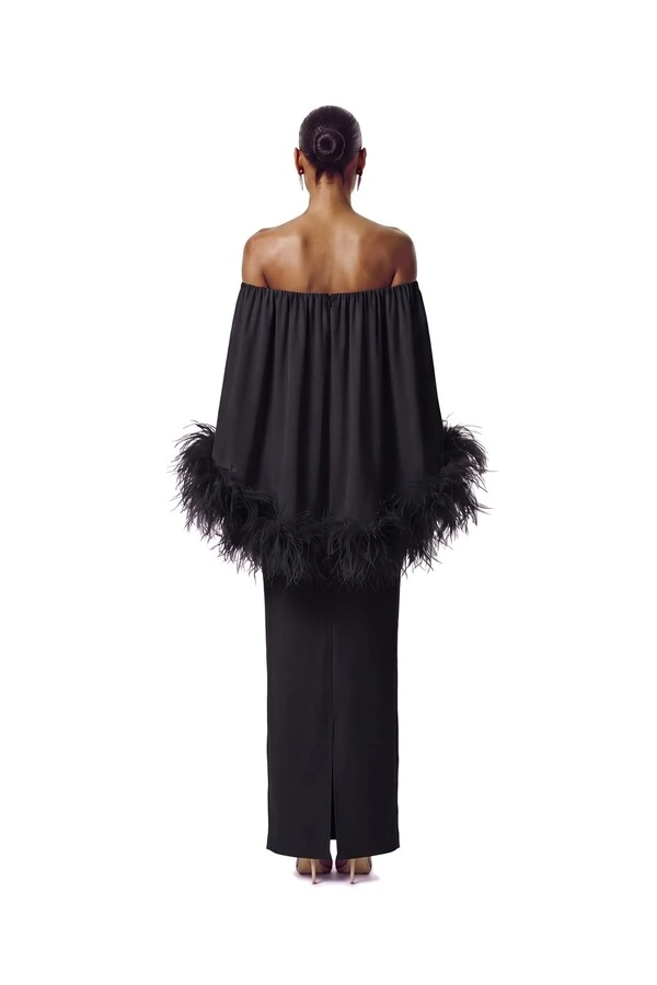 Vestido Versalhes Plumas