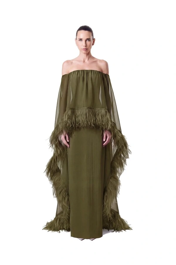 Vestido Lille Plumas