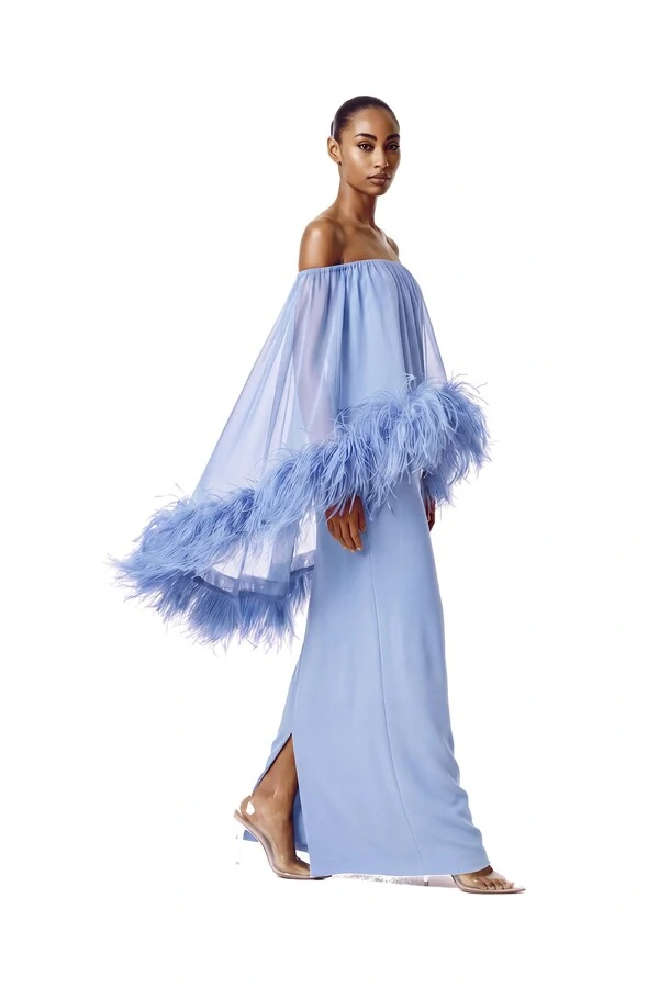 Vestido Versalhes Plumas
