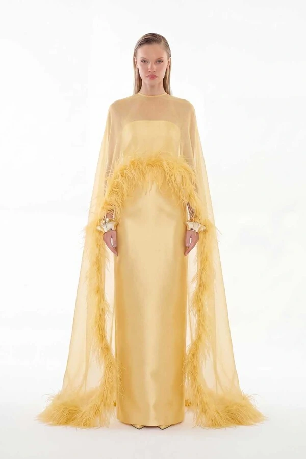 Vestido Alba com Capa Longo