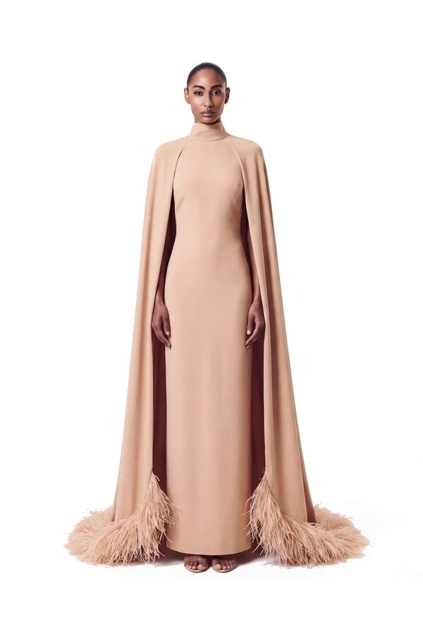 Vestido Morgana Plumas