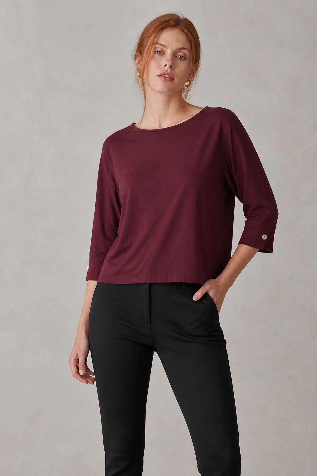 Foto Blusa em malha com manga 3/4
