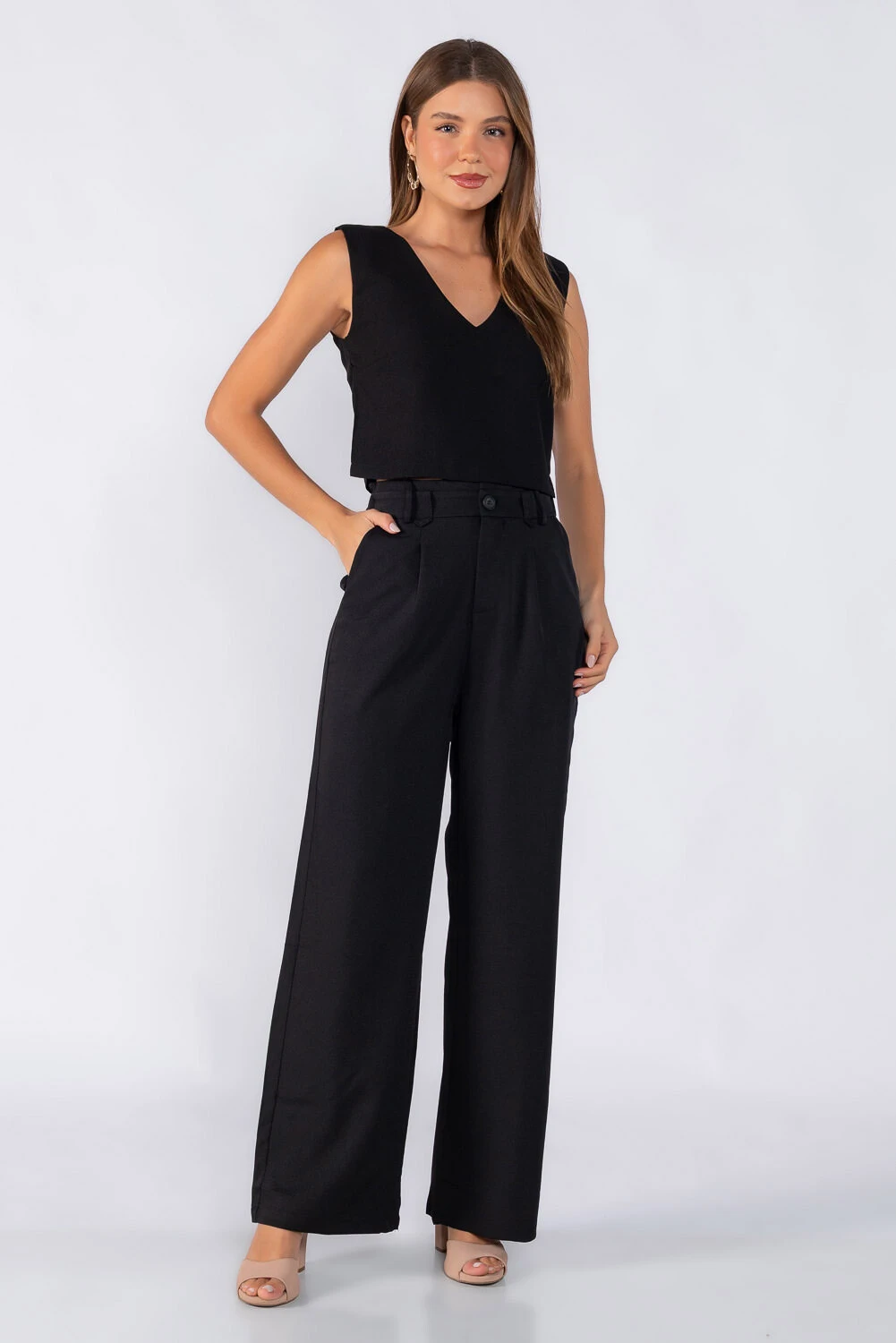 Foto Blusa curta decote v