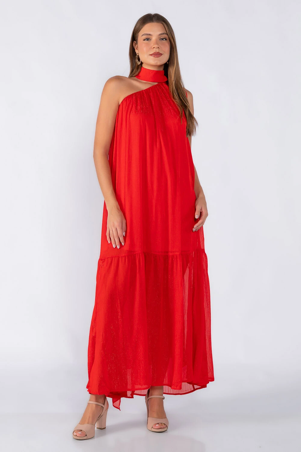 Foto Vestido longo lurex
