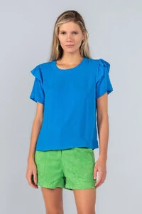 Blusa babado manga