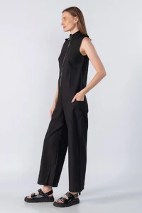 Macacao ziper frontal bolso cargo