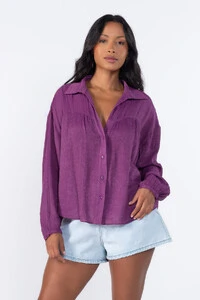 Camisa manga longa texturizada