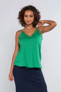 Blusa regata viscose alça ajustavel