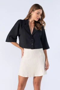 Blazer curto manga 3/4