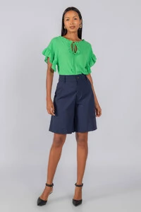 Blusa crepe detalhe em babados