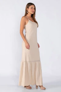 Vestido lurex com alças
