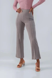 Calca pantacourt viscose nervura frente