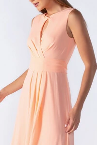 Vestido longo decote transpassado
