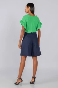 Blusa crepe detalhe em babados