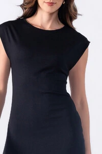 Vestido midi manga muscle