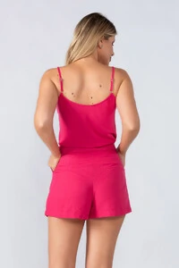 Shorts curto paete com bolsos