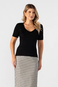 Blusa modal decote v