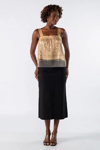 Blusa de alça bordado com paete