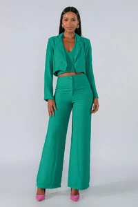 Blazer curto viscose um botao