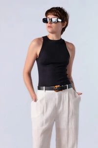 Blusa regata em viscose lisa