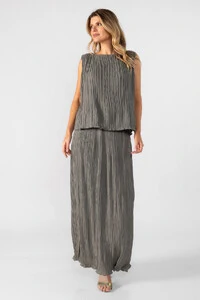 Blusa regata plissada