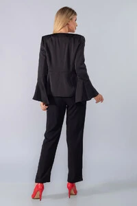 Blazer liso sem botao manga sino