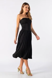 Vestido midi tomara que caia