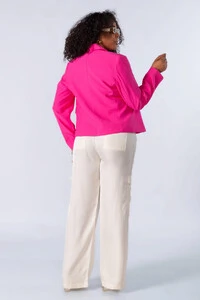 Blazer em viscose com botoes
