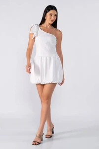 Vestido balone curto manga nula
