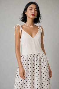 Vestido longo saia em poa